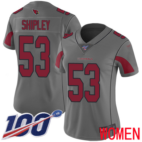 Arizona Cardinals Limited Silver Women A.Q. Shipley Jersey NFL Football #53 100th Season Inverted Legend
